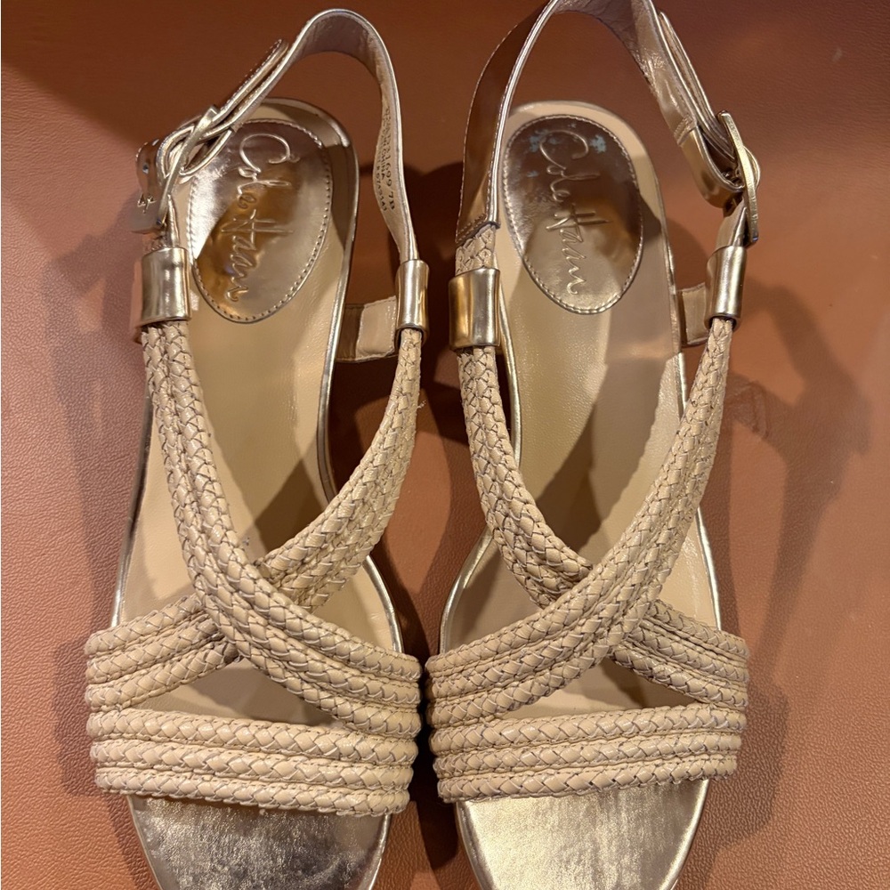 Cole Haan Braided Sandals - Beige